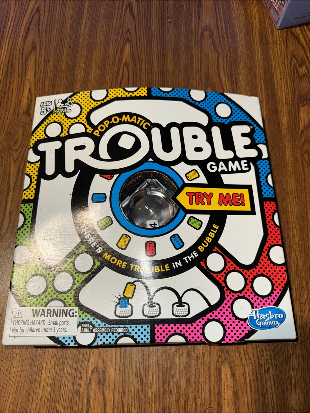 Hasbro Trouble Game - White, Blue, Yellow, Red, Green, Pink